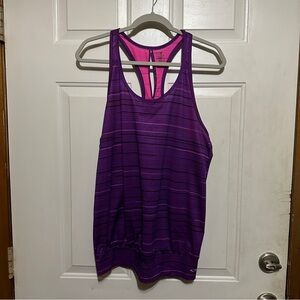 Champion Duo Dry Women’s Active Workout‎ Racerback Tank Top Purple/Pink Large